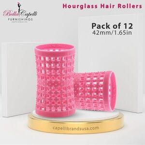 Capelli of New York Pink Hourglass Hair Rollers - Pack of 12